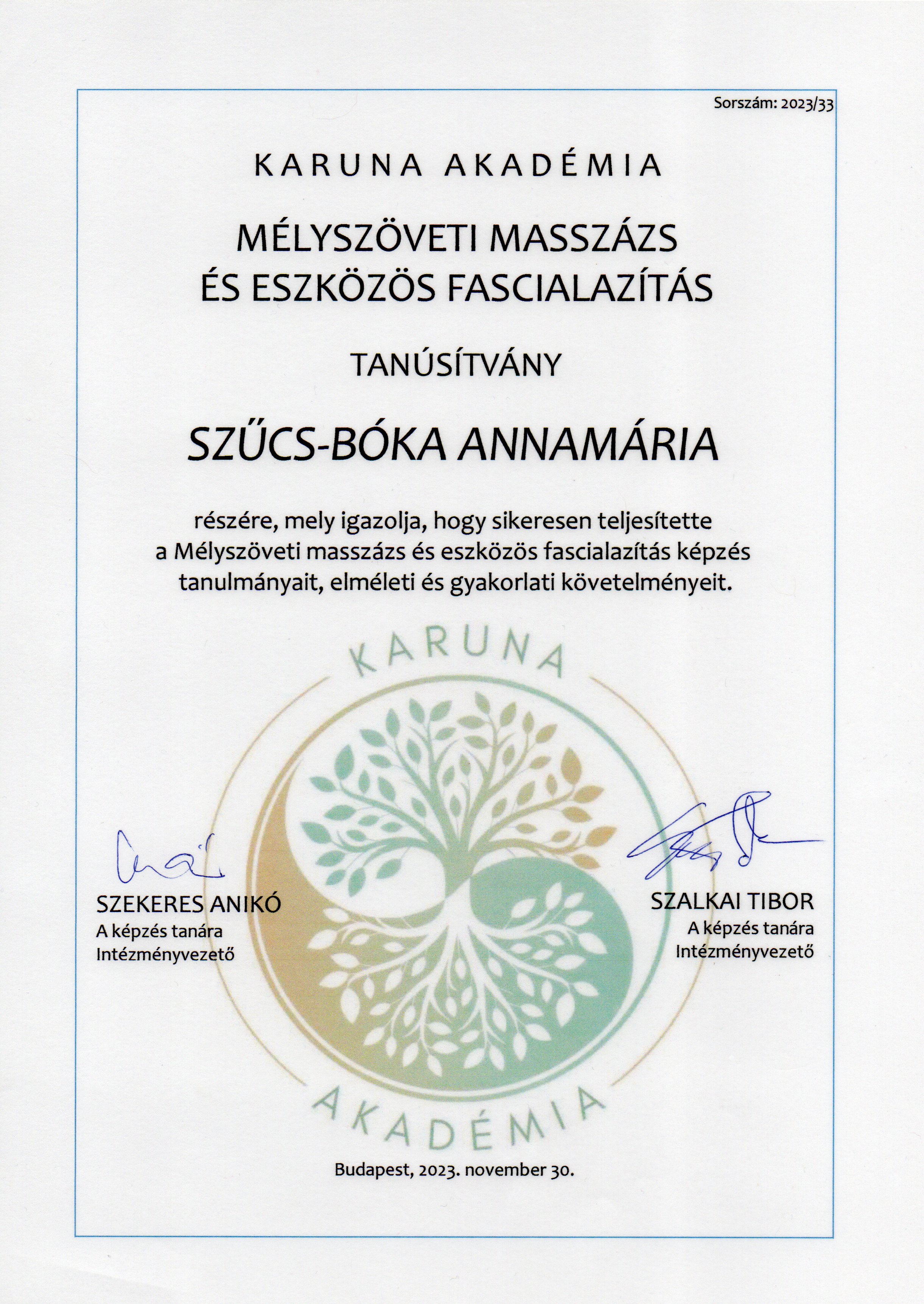 Tanúsítvány